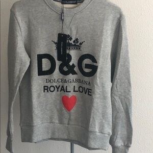 Dolce and Gabbana sweat shirt.